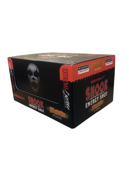 Murdered Out Shook High Stim Pre-Workout Energy Shot GB 12x60ml Orange